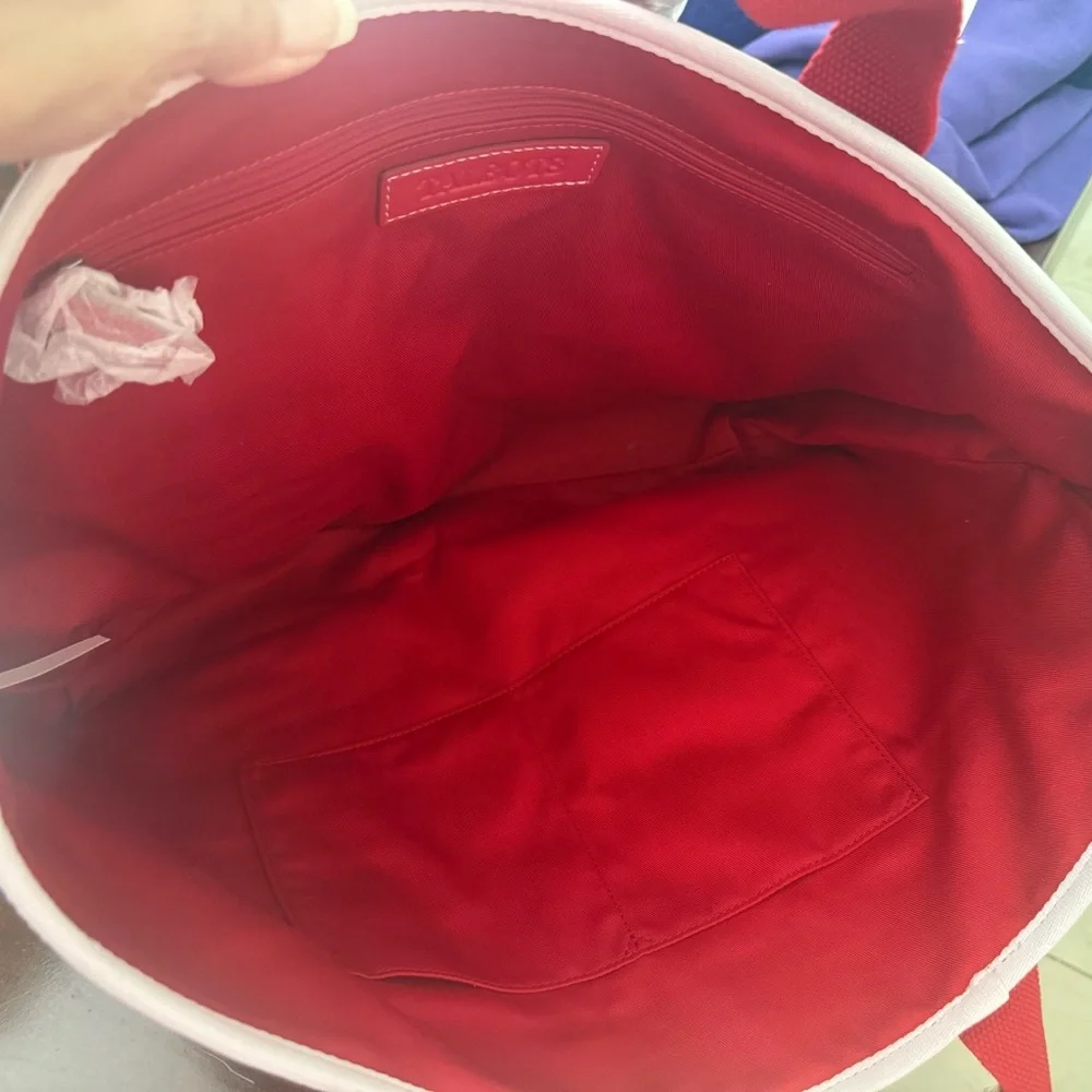 NWT Talbot’s East Coast Nantucket Tote Bag with Red Straps - Picture 5 of 5